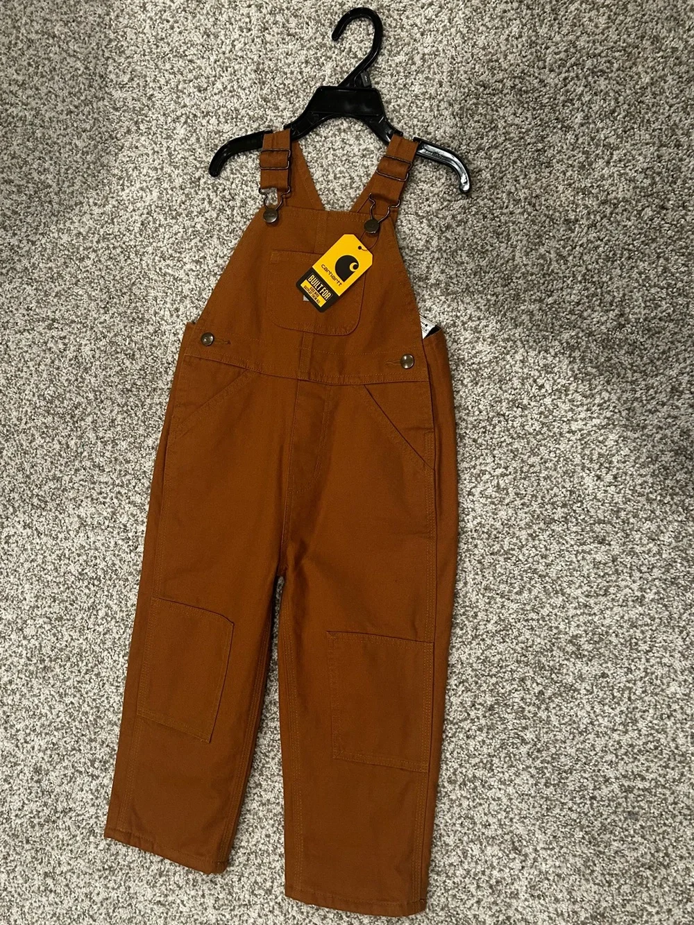 Carhartt Kids/Boys Bib Overalls Brown Duck Canvas – New With Tags